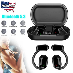 Wireless Bluetooth 5.3 Headset TWS Earphones Ear Hook Earbuds Stereo Headphones - Picture 1 of 11