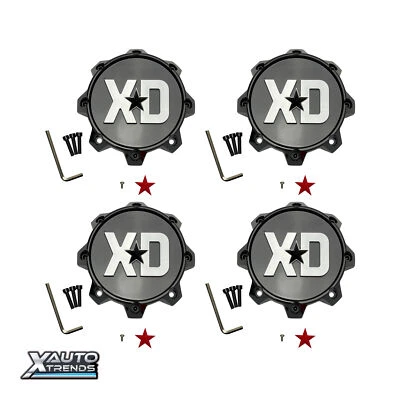 4 x Tapa central de rueda serie XD negro brillante T167L1708S1-H50 Foto 1 de 3