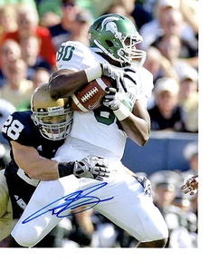 Foto de fútbol americano firmada automáticamente por Dion Sims Michigan State Spartans 2013 NFL Draft MSU - Imagen 1 de 1