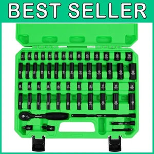 Impact Socket Set with Ratchet Handle and Extension Bar - Bild 1 von 10