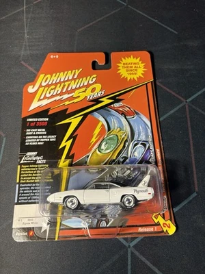 JOHNNY LIGHTNING 50 YEARS 2019 WHITE 1970 PLYMOUTH SUPERBIRD - Image 1 of 4