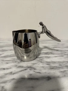 Carrol Boyes Design Creamer Bowl Modernist Design with Sculptural Human Handle - Picture 1 of 13