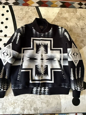EUC Pendleton Indian Aztec Print HARDING Wool Bomber Style Jacket Men's L - Image 1 of 4