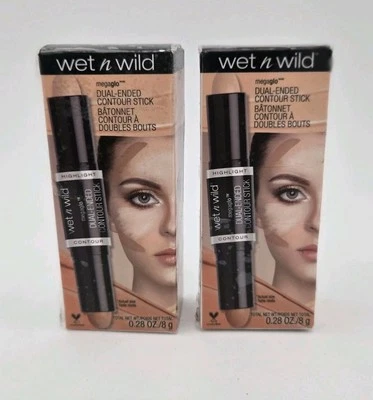 2 Wet n Wild MegaGlo Dual Ended Contour Stick #752A Medium Tan NEW Lot of 2  - Image 1 of 4