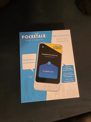 Pocketalk S Plus Instant Two-Way VOICE TRANSLATOR with Camera Image Translation - Image 1 of 2