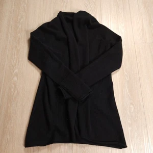 Athleta 100% Cashmere Wrap Cardigan Sweater Womens XS Black Work Casual - Picture 1 of 13