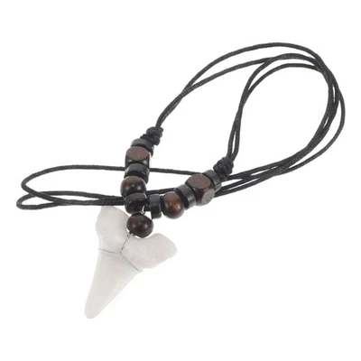 Haifischzahn-Halskette Perlenkette Hawaiianischer Schmuck Herrenkette - Bild 1 von 4