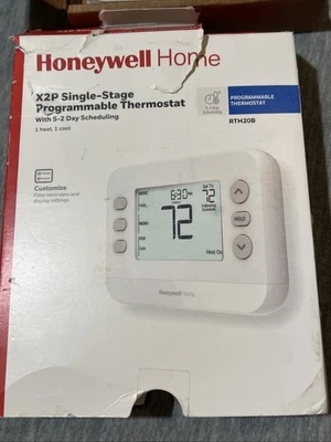 Honeywell Home X2P Single Stage Programmable Thermostat Model RTH20B OPEN BOX - Image 1 of 4
