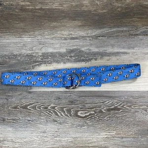 Class Club Boys Youth Blue Horse Print Adjustable D-Ring Belt - Picture 1 of 8