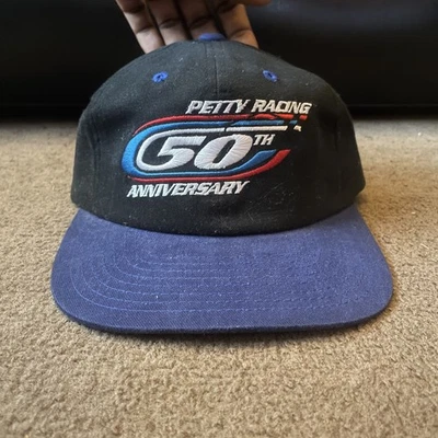 Gorra de béisbol Petty Racing 50 aniversario NASCAR negra azul Richard Foto 1 de 3