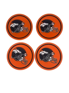 Denver Broncos 4 pack Coasters Set New NFL Licensed - Picture 1 of 3