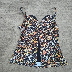 Tankini Underwire Padded Animal Print Fly Away Swimming Top Size Extra Large... - Picture 1 of 10