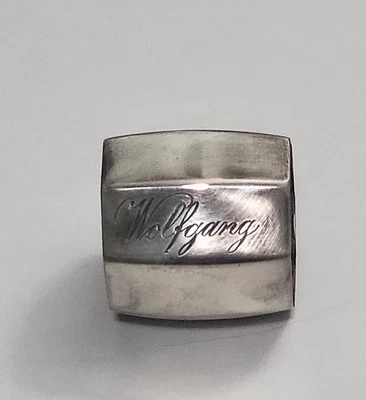 Antiguo anillo servilleta grabado plata 800 alemán Hugo Böhm Wolfgang artes y manualidades Foto 1 de 4