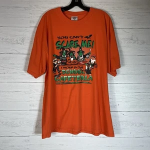 De colección. Camiseta Halloween Adulto XL Jerzees Naranja Escuela Cafetería Dama Bruja - Imagen 1 de 5
