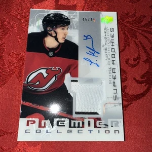 2023-24 UD Premier '03-04 Super Luke Hughes Rookie Auto Patch 45/49 - Picture 1 of 2