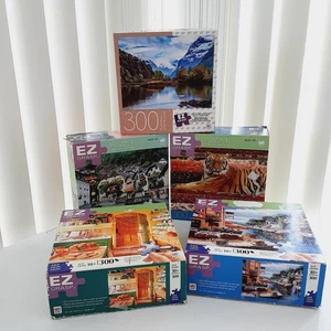 Milton Bradley EZ Grasp 300-teiliges Puzzle Menge 5 alle vollständig sortiert - Bild 1 von 21