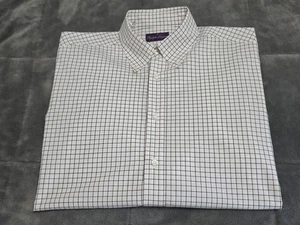 Ralph Lauren Purple Label Gingham Button Up L/S Luxury Dress Shirt SZ Large - Picture 1 of 17