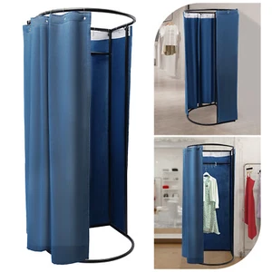 Vestidor portátil al aire libre para guardar cortina azul sala de privacidad - Imagen 1 de 20