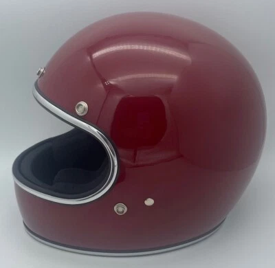 Casco Biltwell Gringo Rojo Granate Brillante XS Vintage Retro DOT Caja Abierta Foto 1 de 4