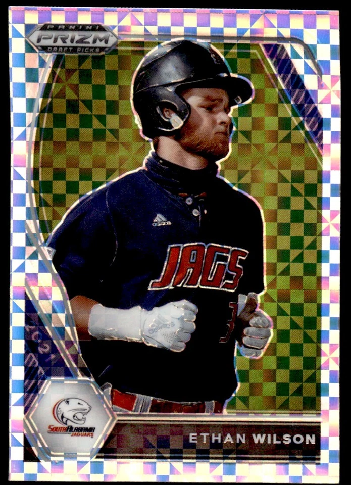 2021 PANINI PRIZM XFRACTOR /35 Ethan Wilson /999 Philadelphia Phillies #49 - Image 1 of 2