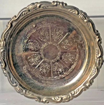 Silver Plated EP on Steel 4" Coaster/Ashtray/Trinket Dish Made in Italy - Image 1 of 3