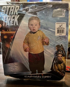 Star Trek Captain Kirk Halloween Costume Brand New Infant Baby 0-6 Months Romper - Picture 1 of 12