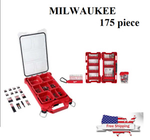 Milwaukee SHOCKWAVE Impact Duty Alloy Steel Driver Bit Set & Carabiner 175 piece
