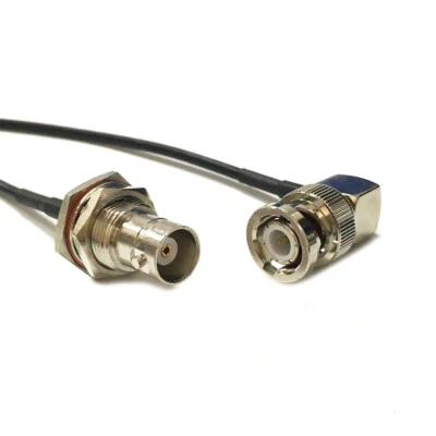 BNC Female Nut to BNC male plug right angle pigtail cable RG174 20cm/50cm/100cm - Image 1 of 3