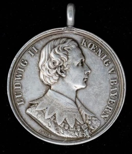 Deutscher Ludwig II Koenig V. Bayern Nafsnitz Ludwig II Medaille DC-6969 - Bild 1 von 2