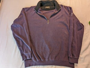 Straight Down Golf Mens XL Long Sleeve 1/4 Zip Pullover Sweatshirt Purple - Picture 1 of 14
