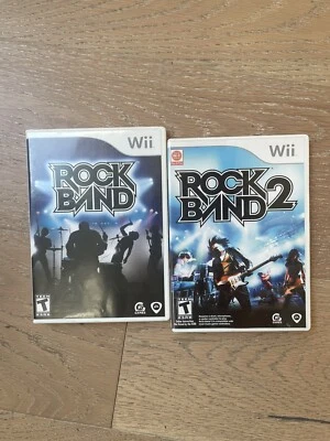 Rock Band 1 & 2 (Nintendo Wii) CIB Tested and Works - Image 1 of 4