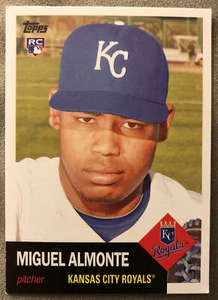 2016 Topps Archives Miguel Almonte Baseball Card #28 Royals Pitcher Mid-Grade - Picture 1 of 2