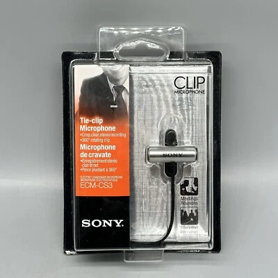 Sony ECM-CS3 OmniDirectional Condenser Wired Tie-Clip Microphone - Image 1 of 3