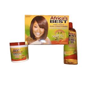 Africa's Best Herbal Intensive Dual Conditioning No-Lye Relaxer System, Oil, 