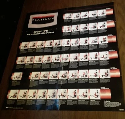 Póster Weider Platinum Entrenamiento Ejercicio Pesas Guía Pliegues Marcas de Pliegue Foto 1 de 4