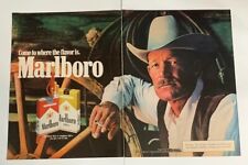 1976 Marlboro Man Cigarette Cowboy Richard Prince Print Ad 2 Page