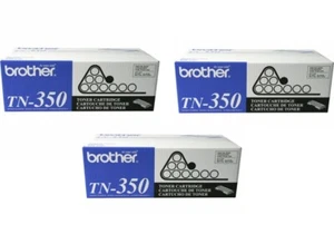 3 New Genuine Sealed Foil Bag Brother TN-350 Toner Cartridges TN350 OPEN BOX - Picture 1 of 1