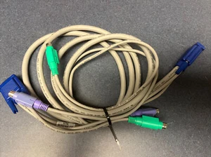 Câble PS/2 mâle 00G626 VGA KVM 7' pieds mâle vers mâle - Photo 1/5