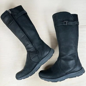 Eddie Bauer Lodge Leather Riding Boots Shoes Womens Size 6.5 Black Insulated - Picture 1 of 11