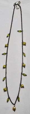 Silpada Sterling Silver Green Freshwater Pearl & Peridot Bead Necklace N1373 - Image 1 of 4