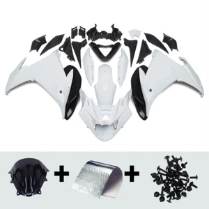 Injection Fairing Kit for Yamaha FZ6R 2009 2010 FZ 6R 09 10 White Black Bodywork - Picture 1 of 11