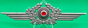 Deutsche Luftwaffe, Schirmmützenschwinge mit Kokarde und Eichenlaubkranz, Replik - Bild 1 von 9