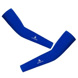 Men's Women's Cycling Arm Warmers Biking UV Sun Arm Sleeves Black/Blue/Red/White - Picture 1 of 14
