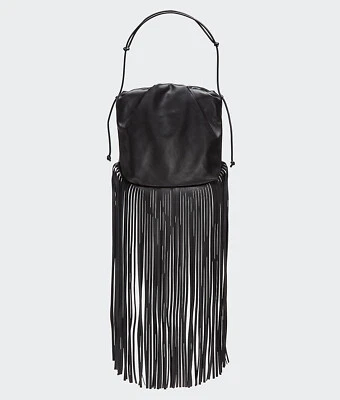 BOTTEGA VENETA 2800$ The Fringe Pouch - Black Nappa Leather - Image 1 of 4