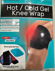 Knee  Pad Gel Wrap Hot Cold Pain Relief therapy Compression Support Reusable - Picture 1 of 2