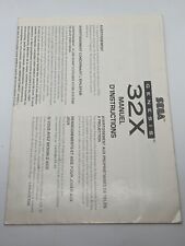 [SEGA] Sega Genesis 32X Fold Out Instructional Manual Booklet ONLY, No console
