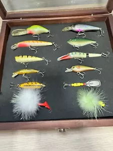 12 Fishing Lures In Display Box - Picture 1 of 9