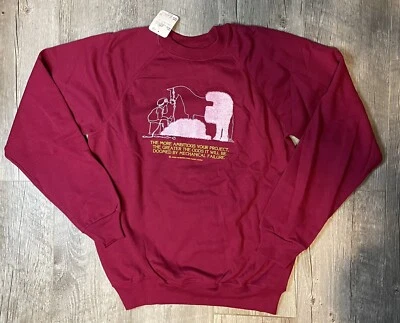 Sudadera De Colección Años 80 Hanes Jane Murphy La Divertida Granja Caballo Dibujos Animados Cuello Redondo L EE. UU. Foto 1 de 4