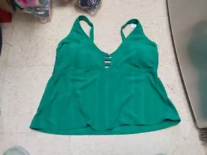 Neu mit Etikett Time And Tru Damen Plus Schwimm-Tankini mit Unterteil grün 3x - Bild 1 von 3
