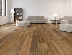 PARKETT PUDERBACH LANDHAUSDIELE ART. 170 EICHE GERÄUCHERT HANDGEHOBELT GEÖLT - Bild 1 von 11